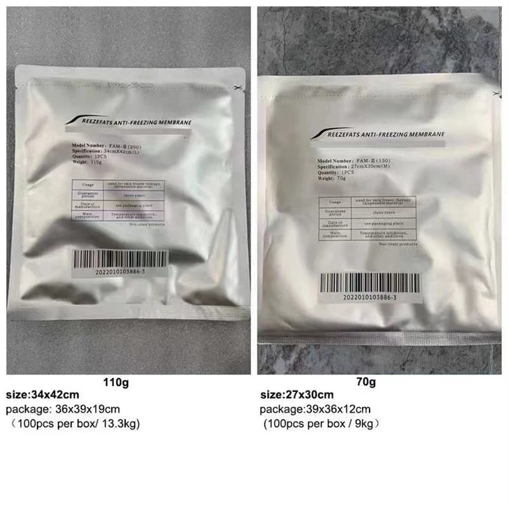 110g 34*42cm + 70g 27*30cm Cryolipolyse Cryoskin Cryo Antifreeze Membrane